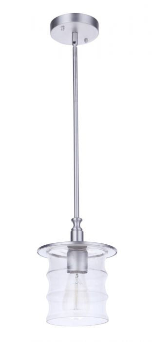Craftmade - ZA3611-SA - One Light Outdoor Pendant - Canon - Satin Aluminum