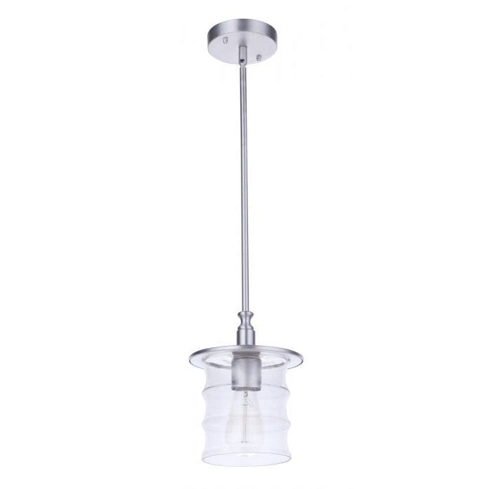 Craftmade - ZA3611-SA - One Light Outdoor Pendant - Canon - Satin Aluminum