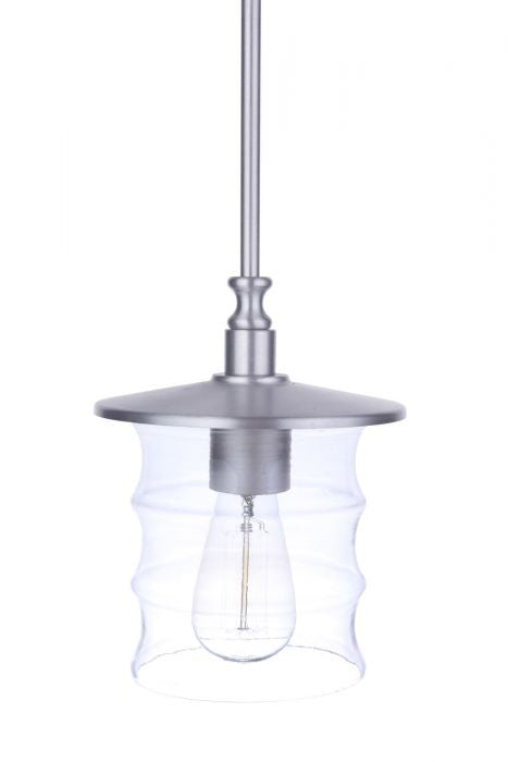 Craftmade - ZA3611-SA - One Light Outdoor Pendant - Canon - Satin Aluminum