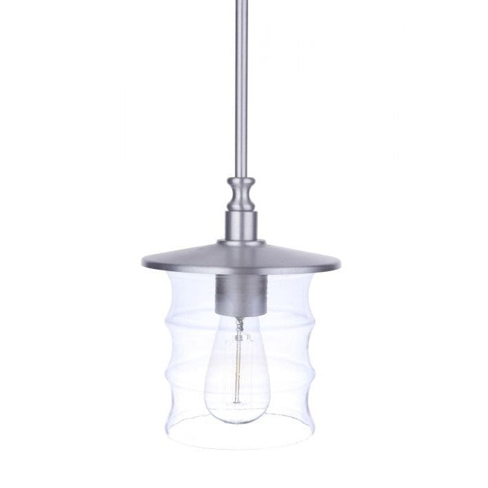 Craftmade - ZA3611-SA - One Light Outdoor Pendant - Canon - Satin Aluminum
