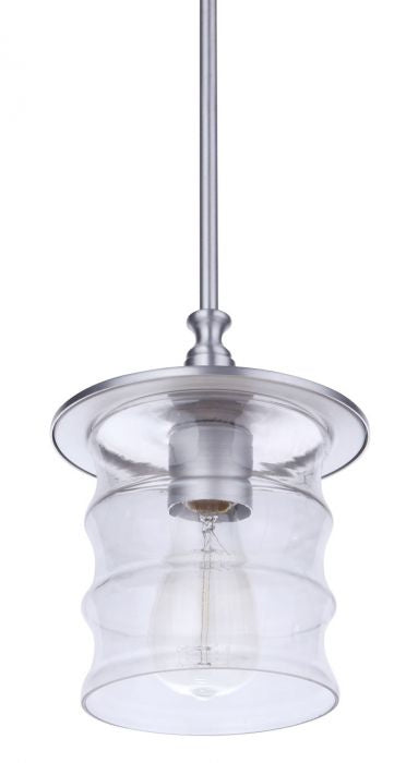 Craftmade - ZA3611-SA - One Light Outdoor Pendant - Canon - Satin Aluminum