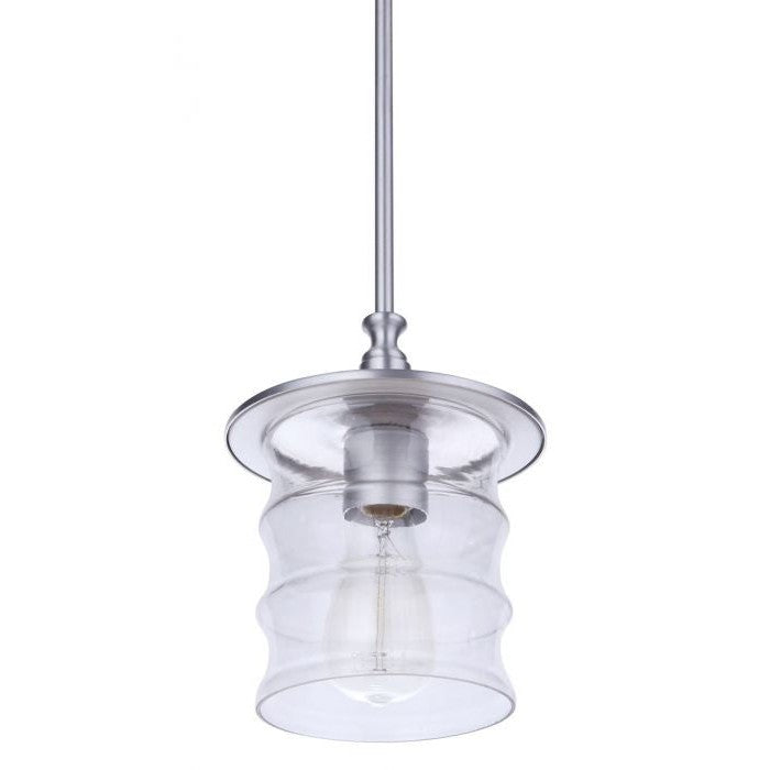 Craftmade - ZA3611-SA - One Light Outdoor Pendant - Canon - Satin Aluminum