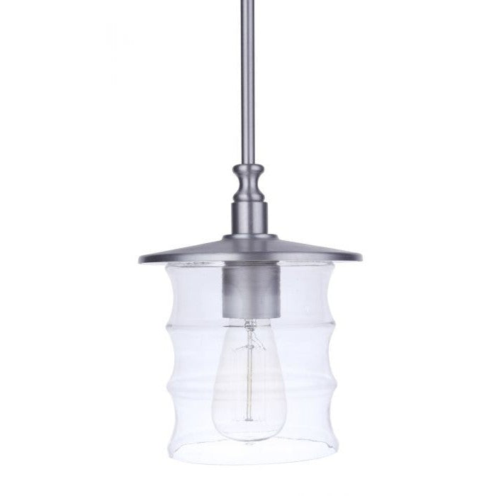 Craftmade - ZA3611-SA - One Light Outdoor Pendant - Canon - Satin Aluminum
