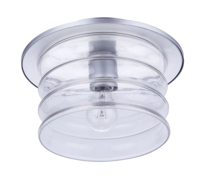 Craftmade - ZA3637-SA - One Light Outdoor Flush Mount - Canon - Satin Aluminum