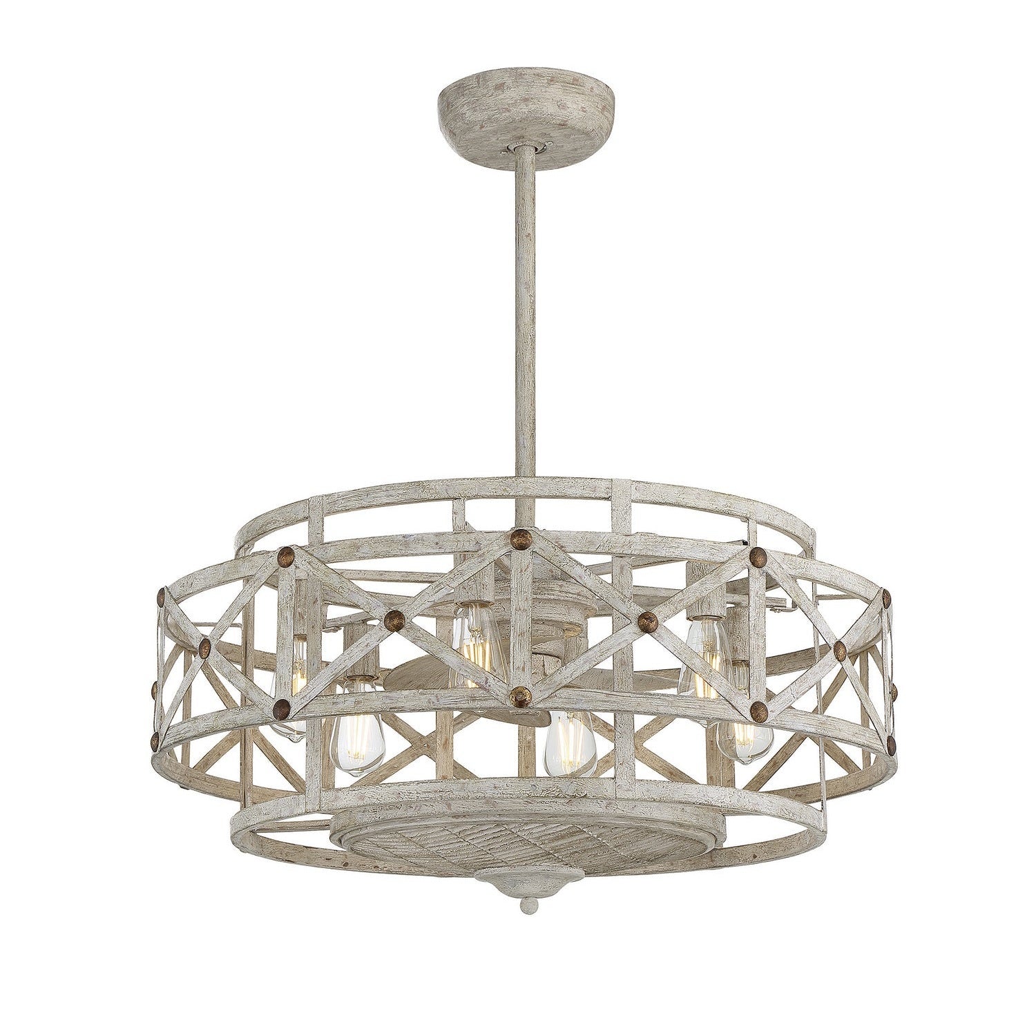Savoy House - 34-FD-123-155 - Six Light Fan D'lier - Colonade - Provence with Gold