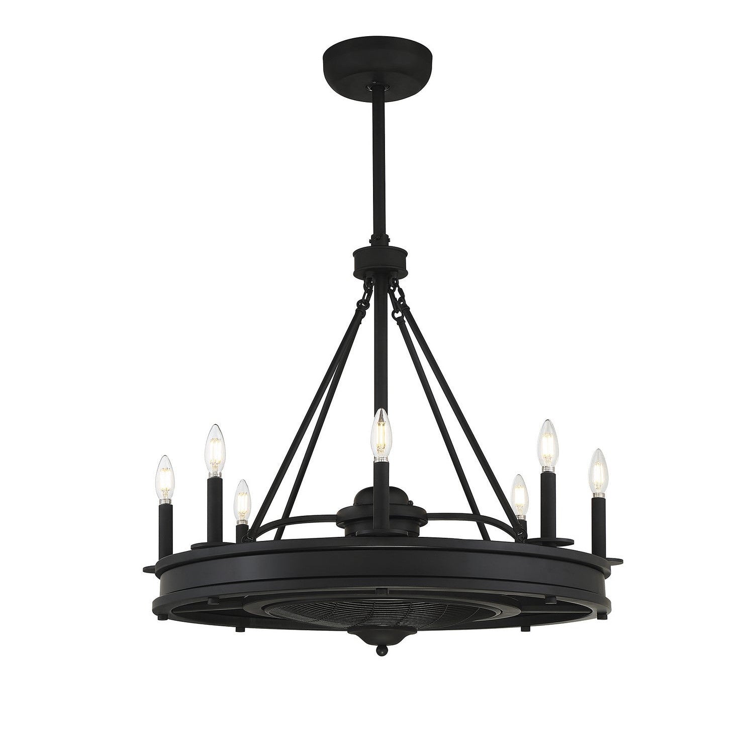 Savoy House - 39-FD-124-89 - Eight Light Fan D'lier - Lyon - Matte Black