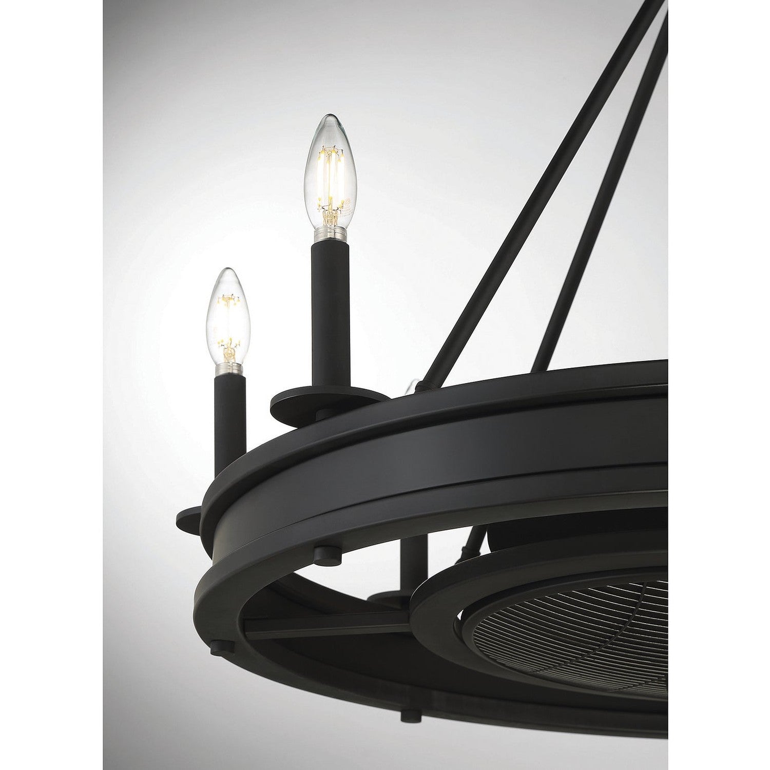 Savoy House - 39-FD-124-89 - Eight Light Fan D'lier - Lyon - Matte Black