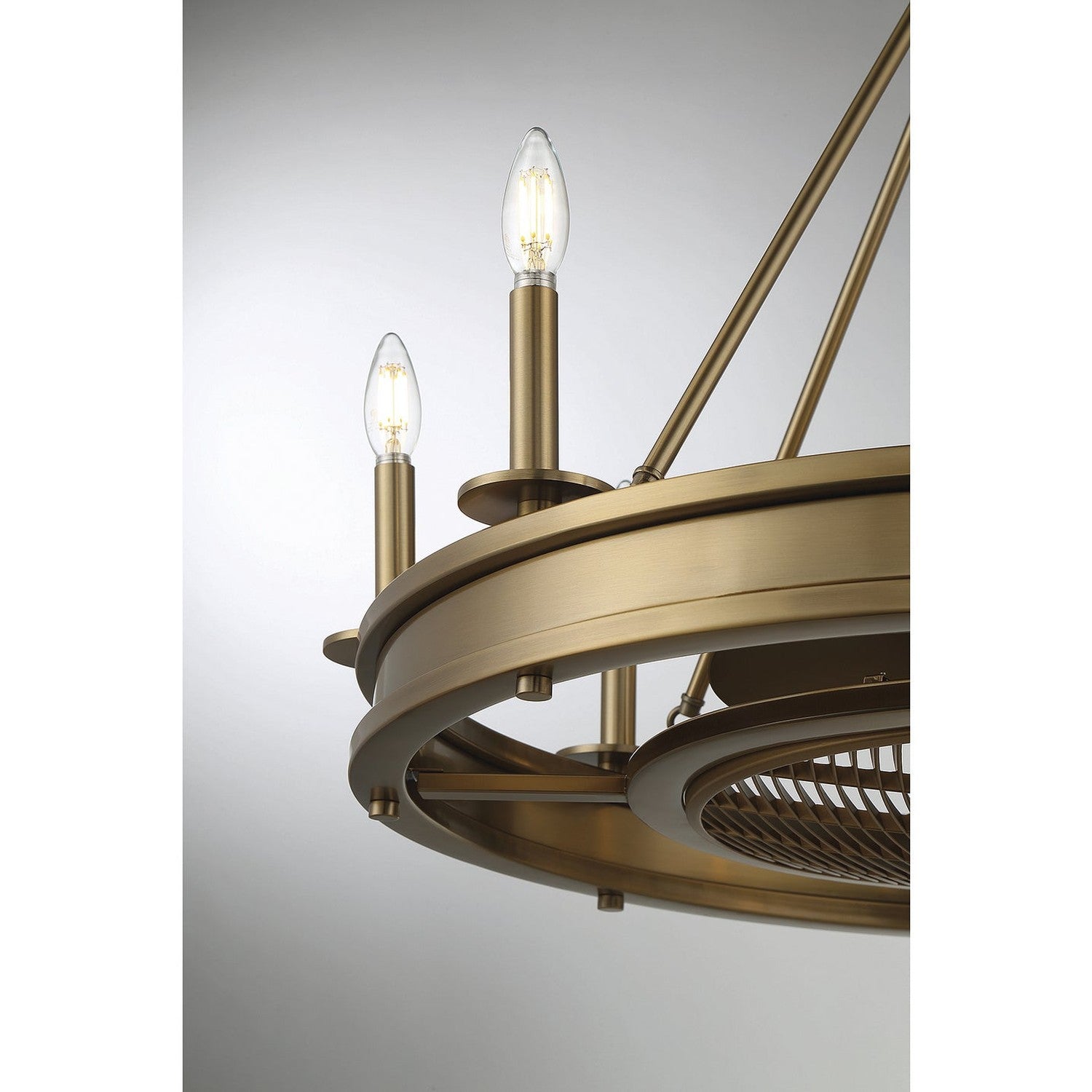 Savoy House - 39-FD-124-322 - Eight Light Fan D'lier - Lyon - Warm Brass