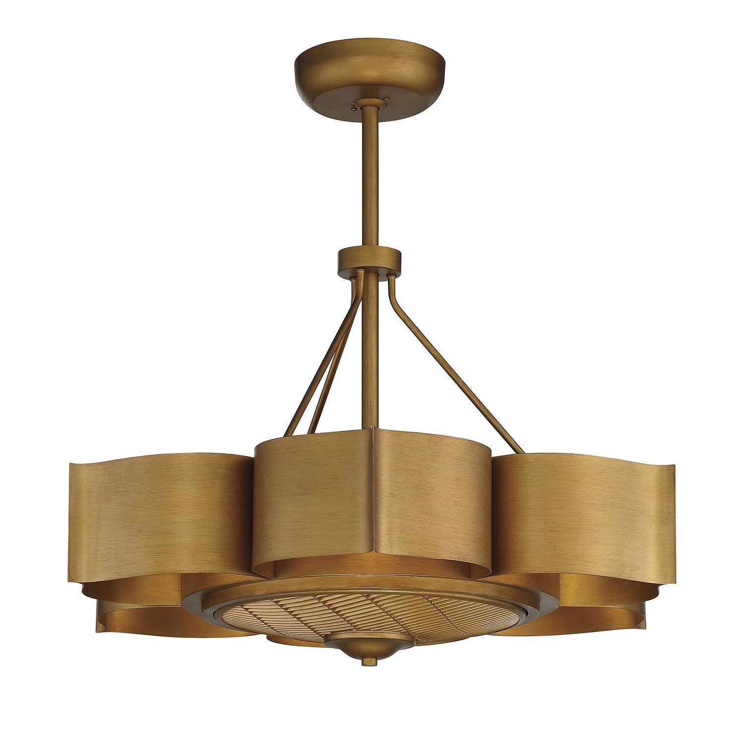 Savoy House - 39-FD-125-54 - Six Light Fan D'lier - Stockholm - Gold Patina