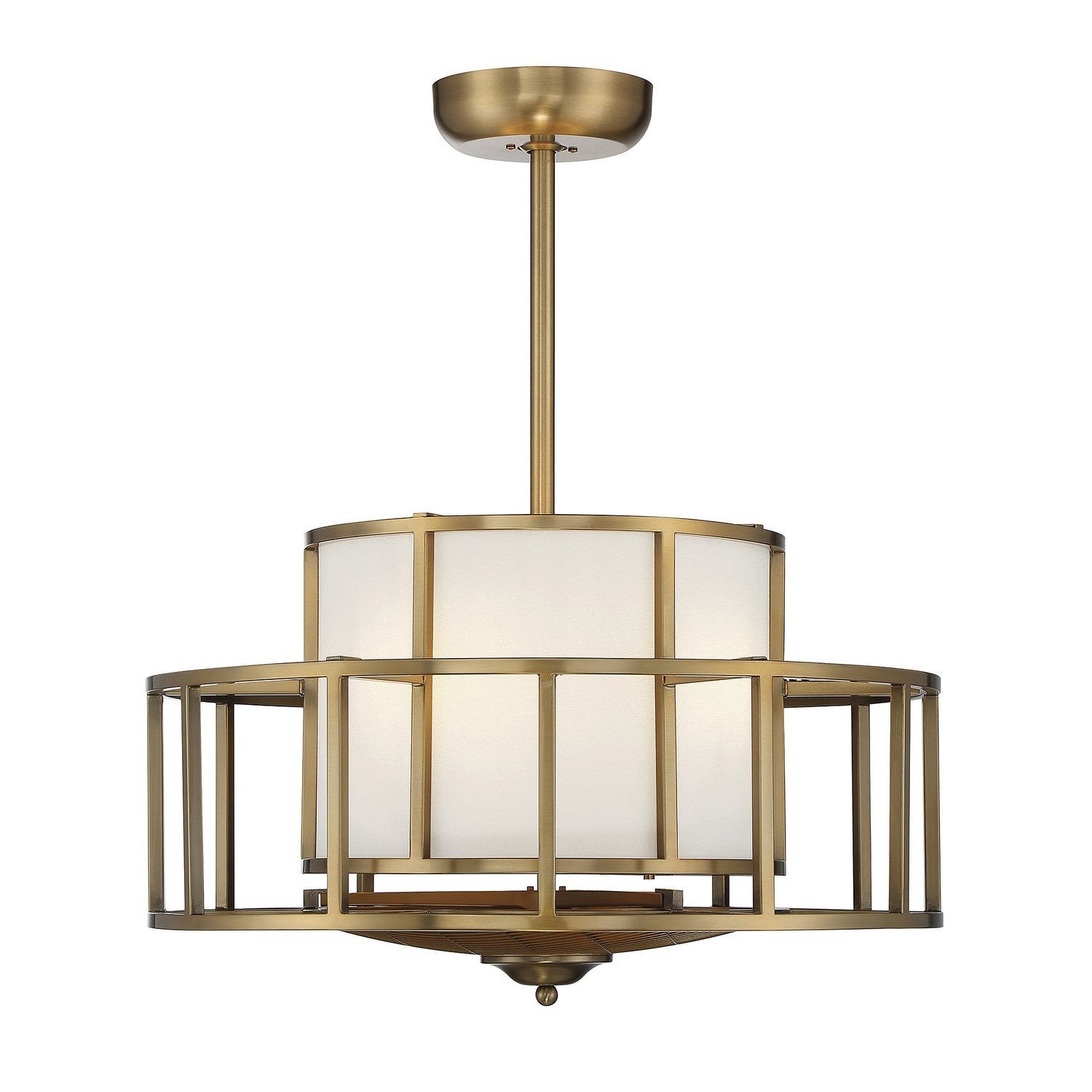 Savoy House - 30-FD-126-322 - Four Light Fan D'Lier - Oslo - Warm Brass