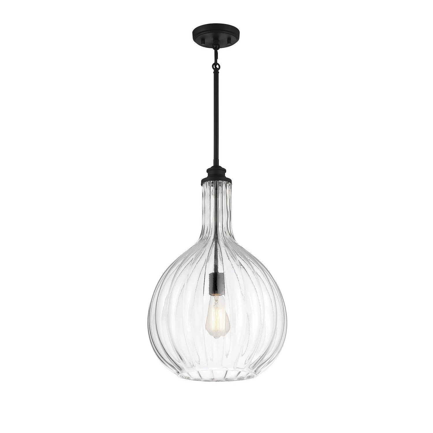 Savoy House - 7-2255-1-89 - One Light Pendant - Brandon - Matte Black