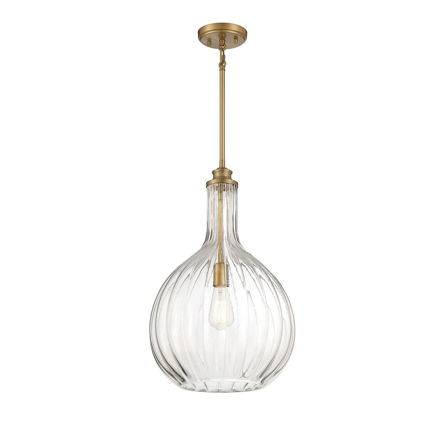 Savoy House - 7-2255-1-322 - One Light Pendant - Brandon - Warm Brass