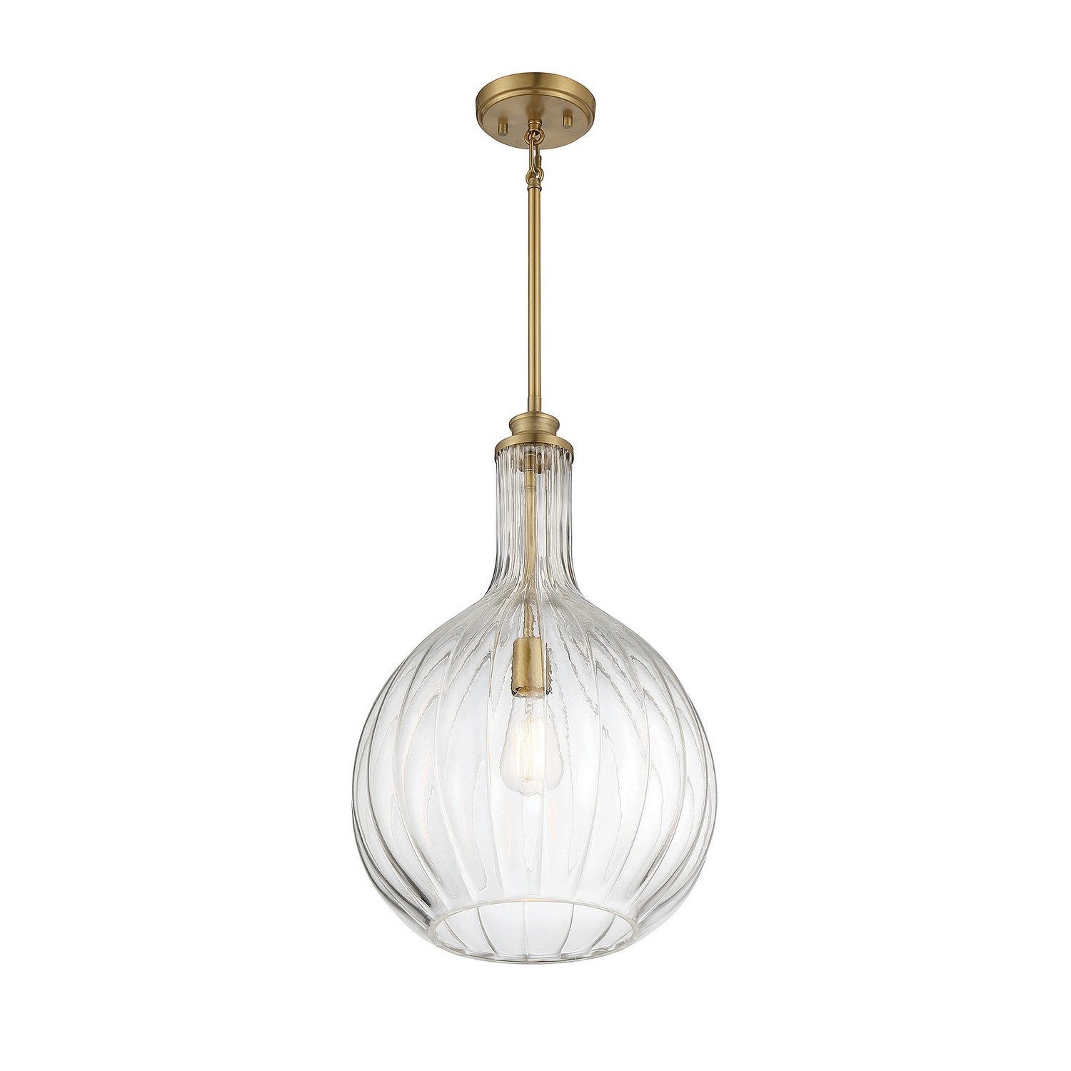 Savoy House - 7-2255-1-322 - One Light Pendant - Brandon - Warm Brass
