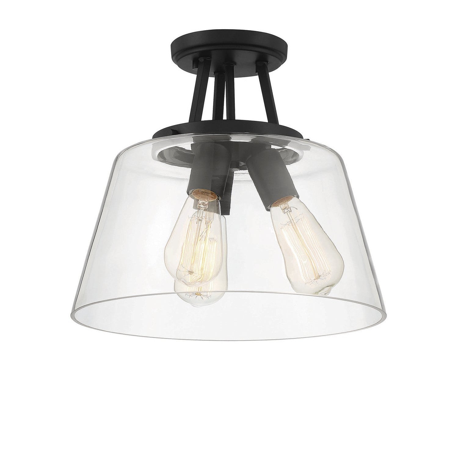 Savoy House - 6-1024-3-89 - Three Light Semi-Flush Mount - Calhoun - Matte Black