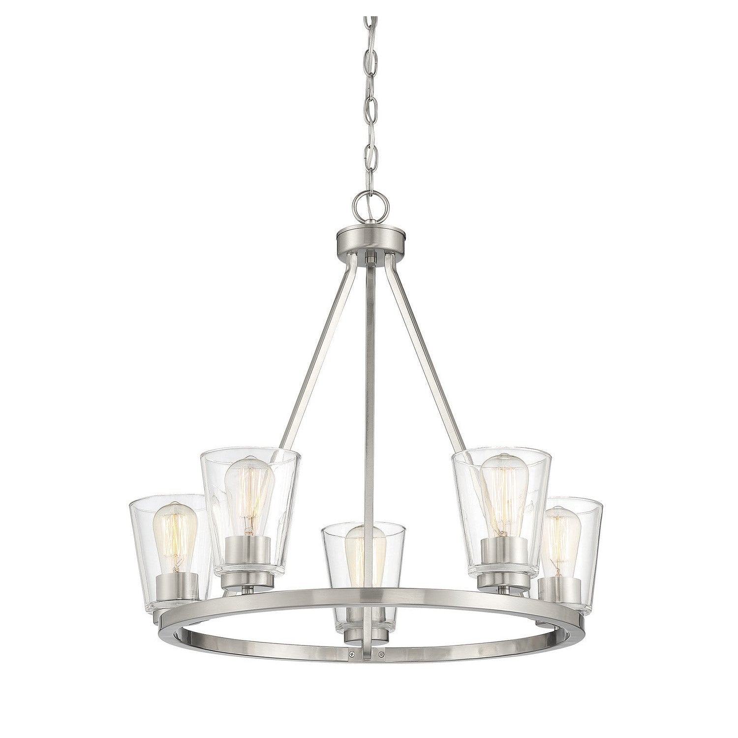 Savoy House - 1-1021-5-SN - Five Light Chandelier - Calhoun - Satin Nickel