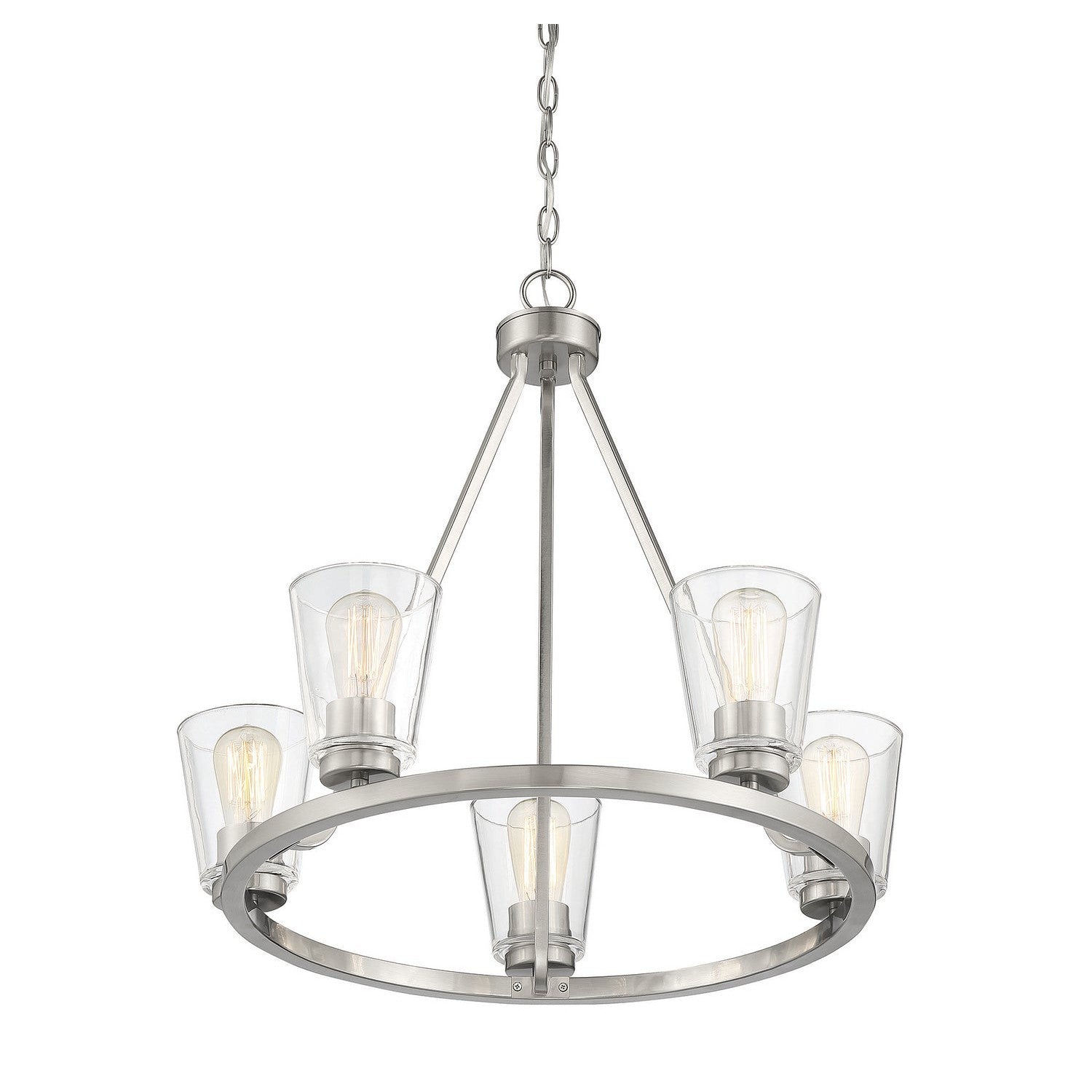 Savoy House - 1-1021-5-SN - Five Light Chandelier - Calhoun - Satin Nickel