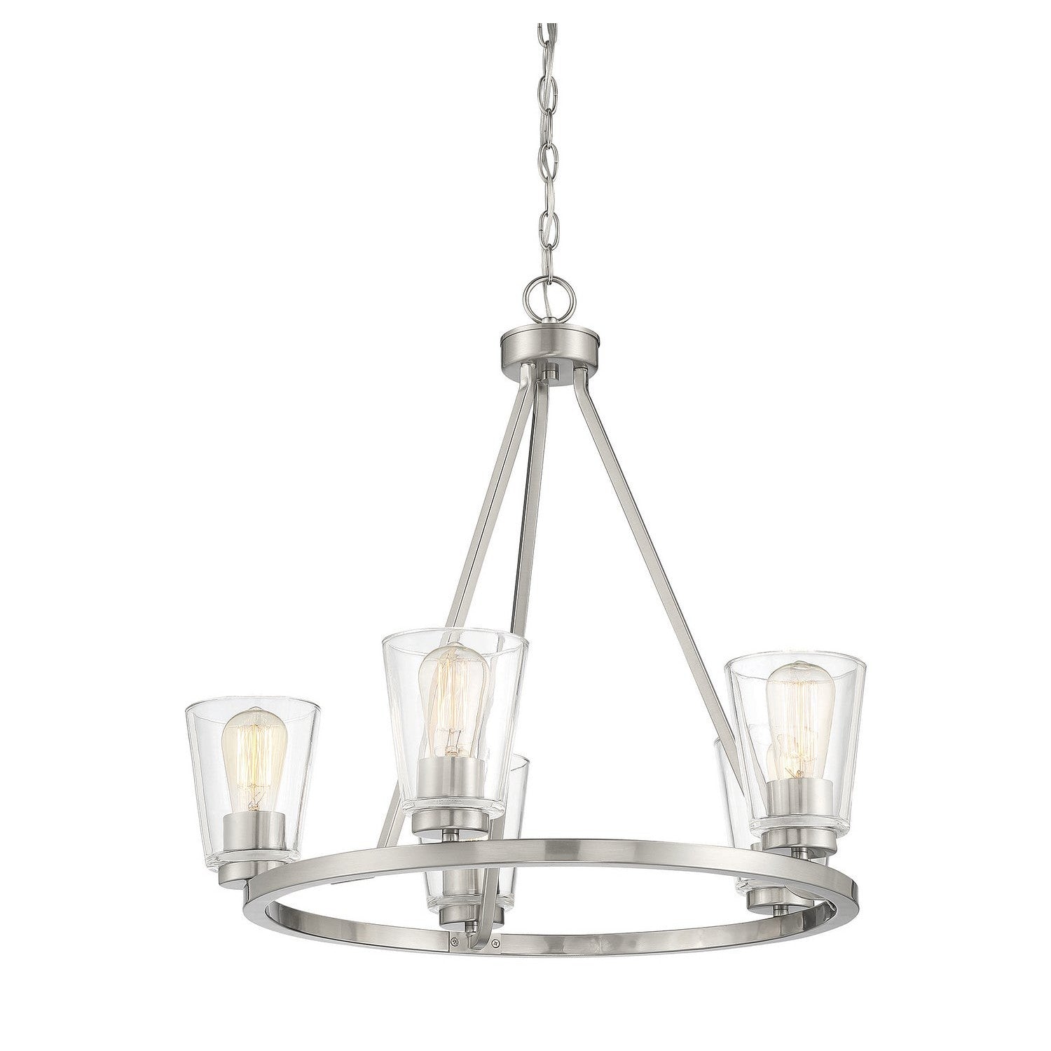 Savoy House - 1-1021-5-SN - Five Light Chandelier - Calhoun - Satin Nickel