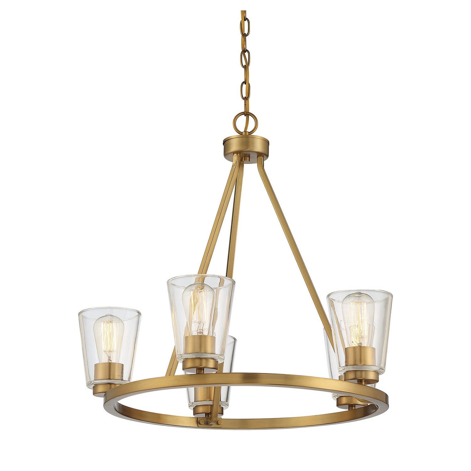 Savoy House - 1-1021-5-322 - Five Light Chandelier - Calhoun - Warm Brass