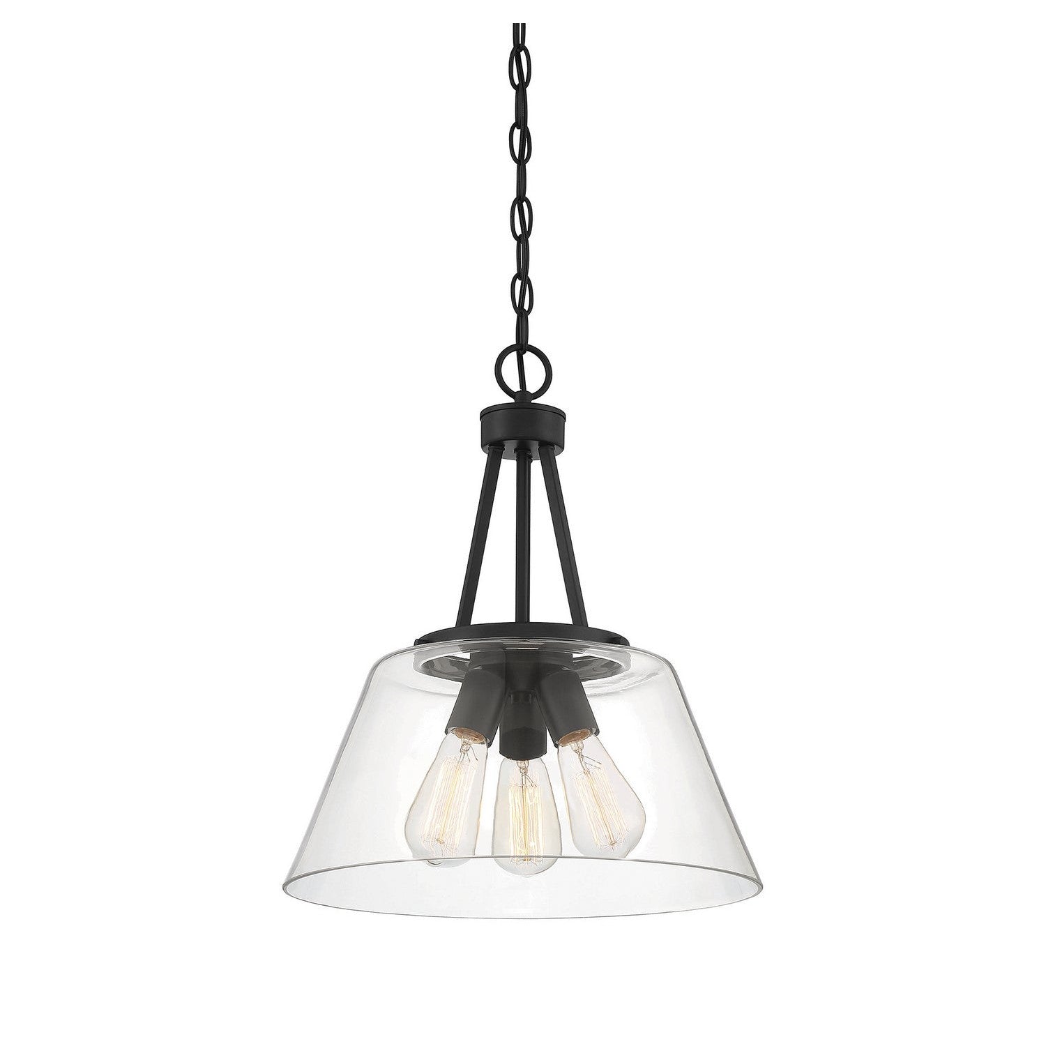 Savoy House - 7-1025-3-89 - Three Light Pendant - Calhoun - Matte Black
