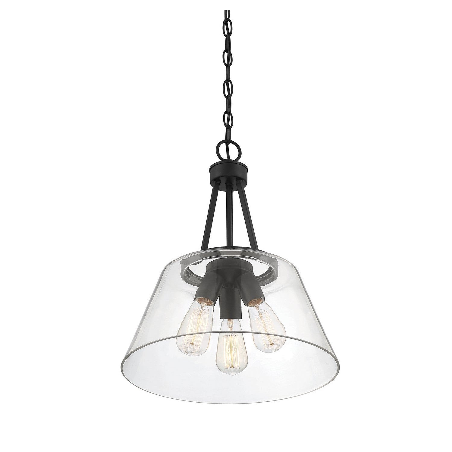 Savoy House - 7-1025-3-89 - Three Light Pendant - Calhoun - Matte Black