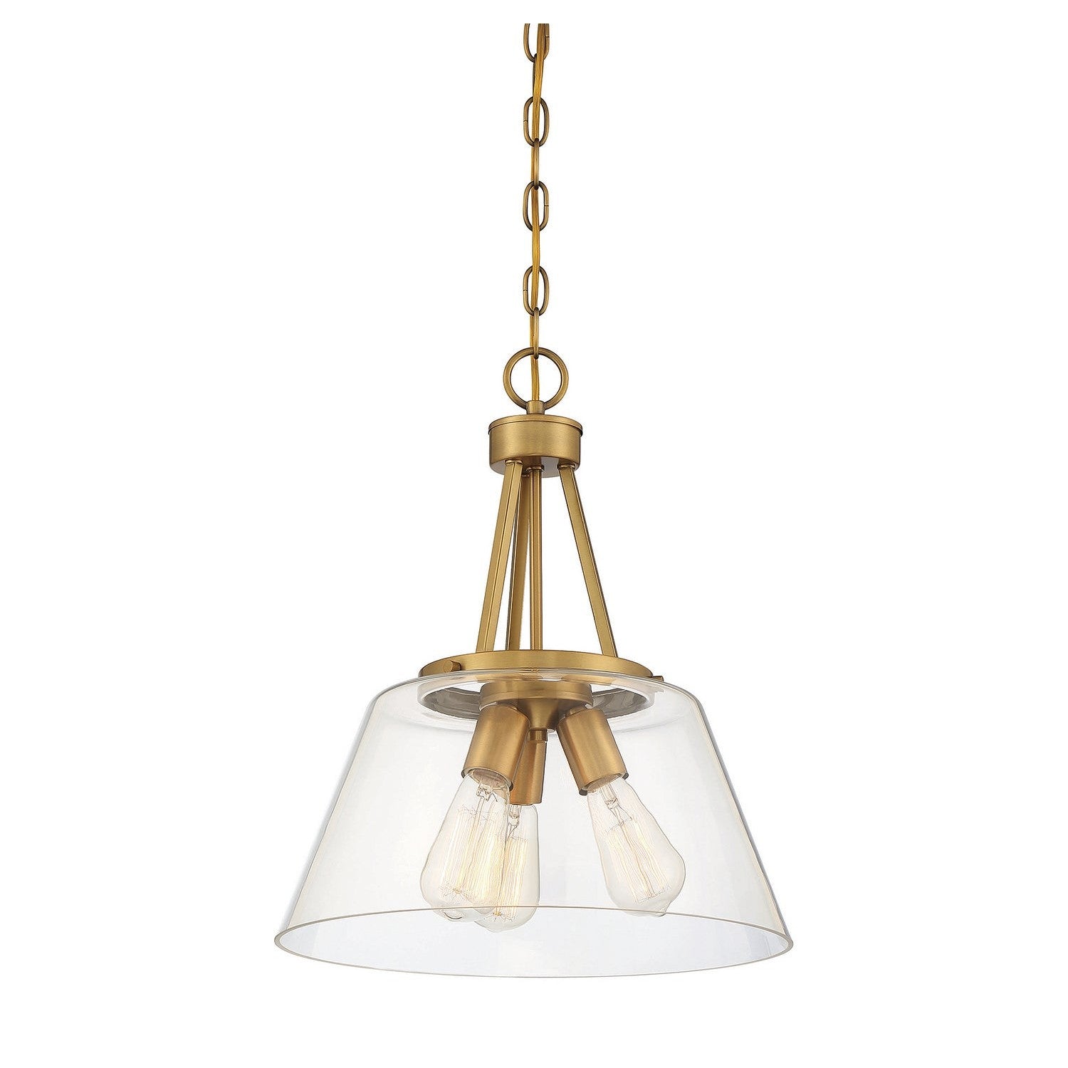 Savoy House - 7-1025-3-322 - Three Light Pendant - Calhoun - Warm Brass