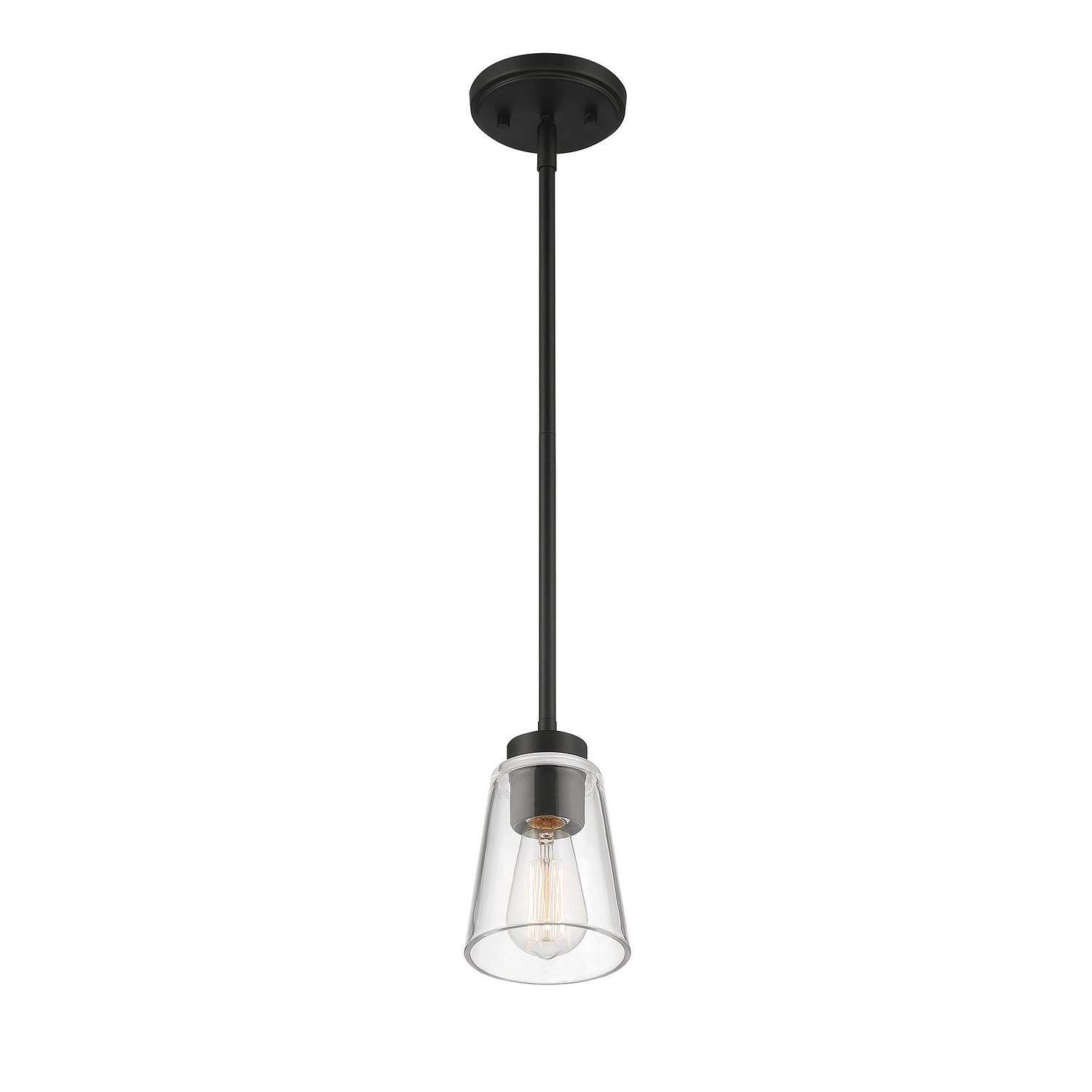 Savoy House - 7-1026-1-89 - One Light Mini-Pendant - Calhoun - Matte Black