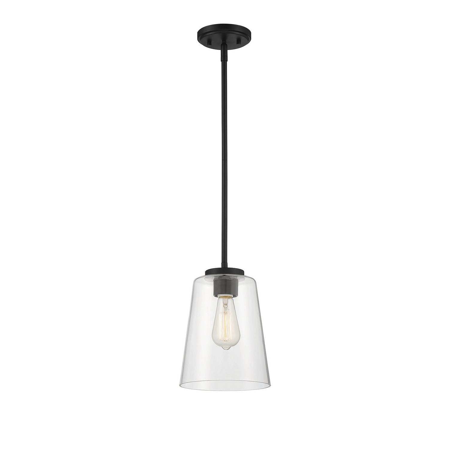 Savoy House - 7-1027-1-89 - One Light Mini-Pendant - Calhoun - Matte Black