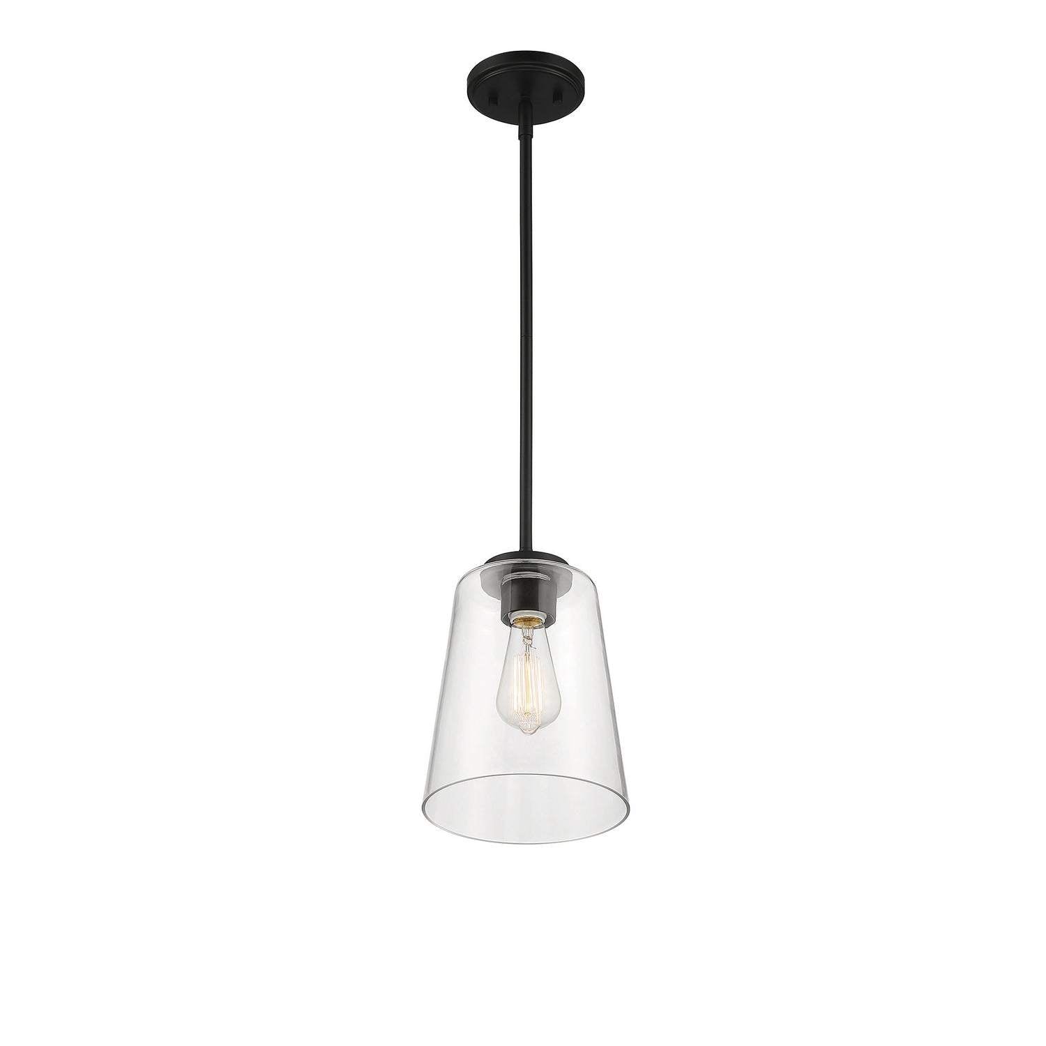 Savoy House - 7-1027-1-89 - One Light Mini-Pendant - Calhoun - Matte Black
