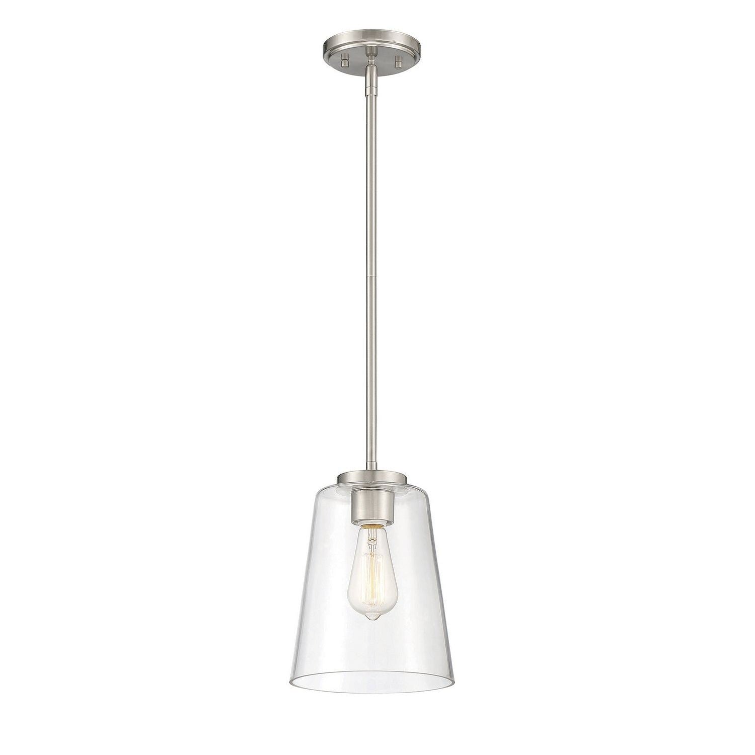 Savoy House - 7-1027-1-SN - One Light Mini-Pendant - Calhoun - Satin Nickel