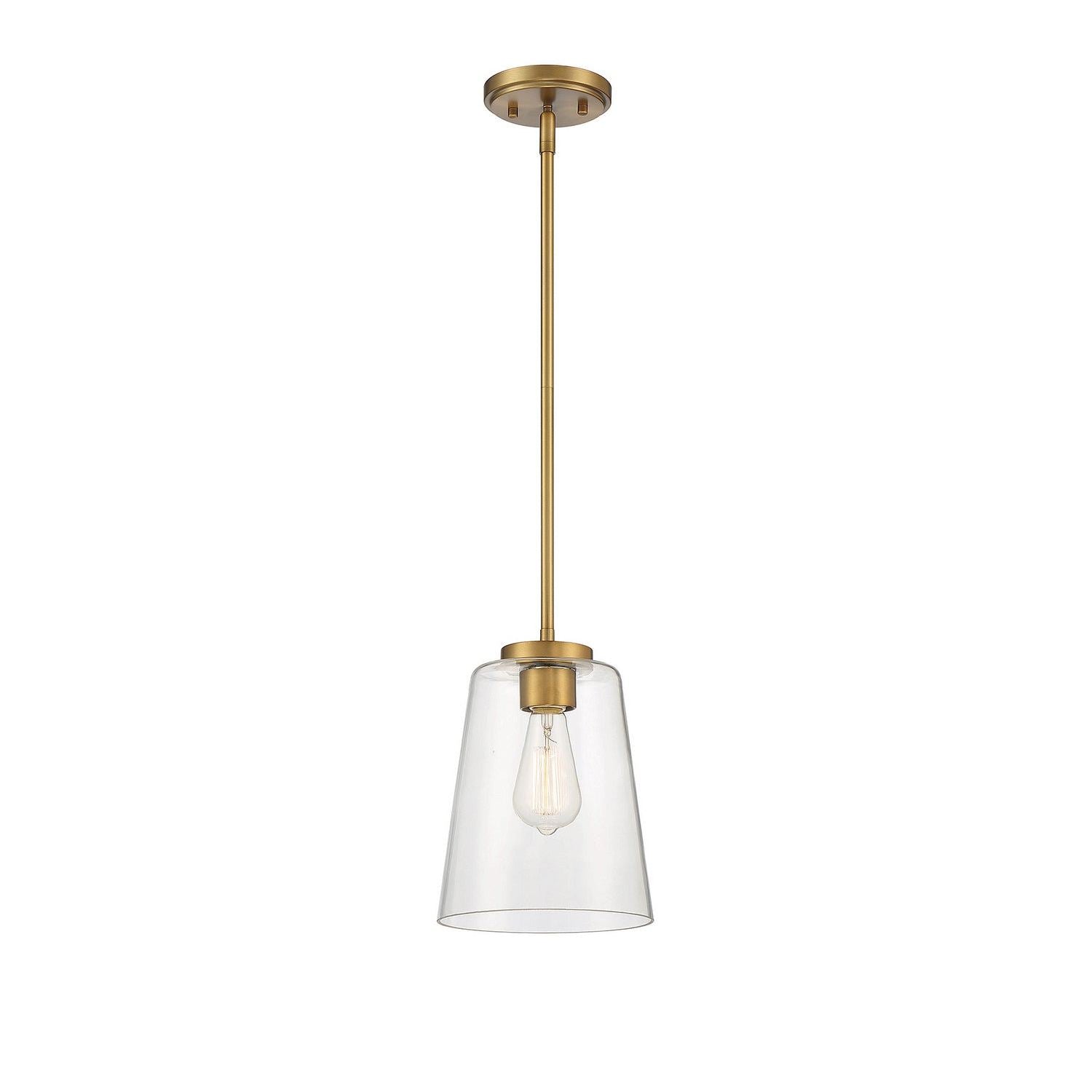 Savoy House - 7-1027-1-322 - One Light Mini-Pendant - Calhoun - Warm Brass