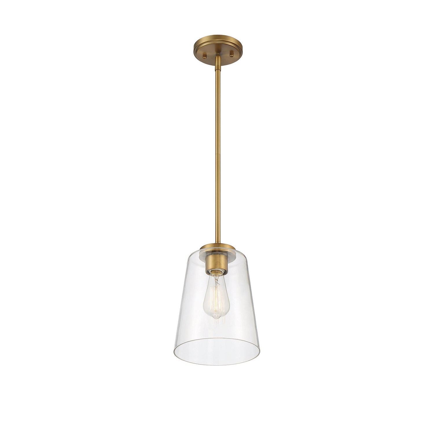 Savoy House - 7-1027-1-322 - One Light Mini-Pendant - Calhoun - Warm Brass