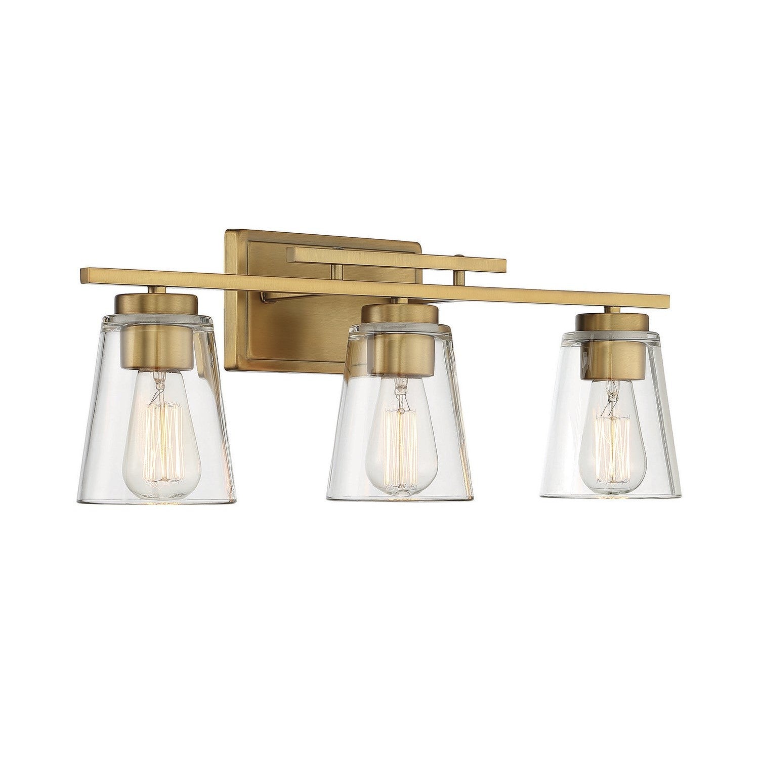 Savoy House - 8-1020-3-322 - Three Light Bath Bar - Calhoun - Warm Brass