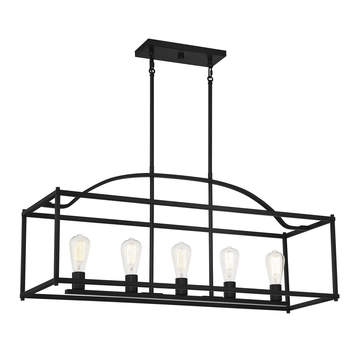 Savoy House - 1-190-5-89 - Five Light Linear Chandelier - Palladian - Matte Black