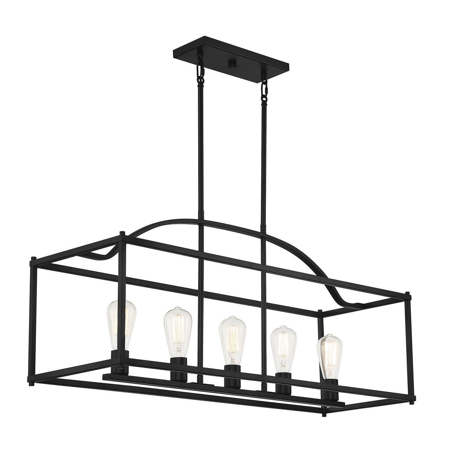 Savoy House - 1-190-5-89 - Five Light Linear Chandelier - Palladian - Matte Black