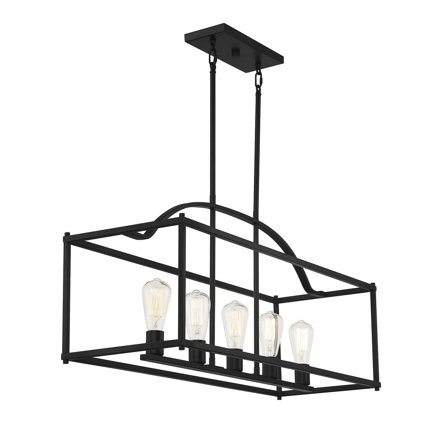 Savoy House - 1-190-5-89 - Five Light Linear Chandelier - Palladian - Matte Black