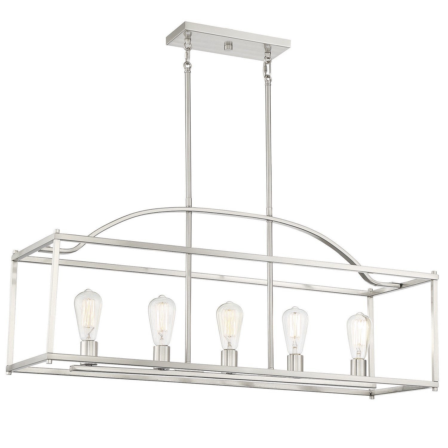 Savoy House - 1-190-5-SN - Five Light Linear Chandelier - Palladian - Satin Nickel