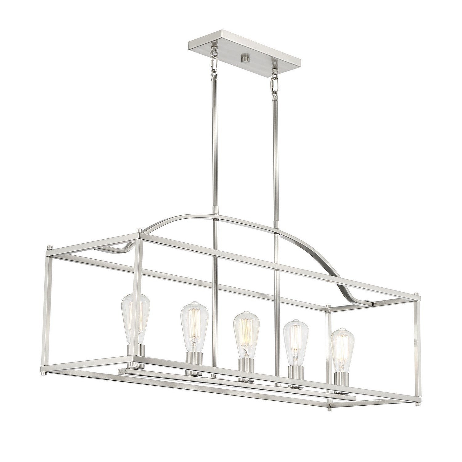 Savoy House - 1-190-5-SN - Five Light Linear Chandelier - Palladian - Satin Nickel