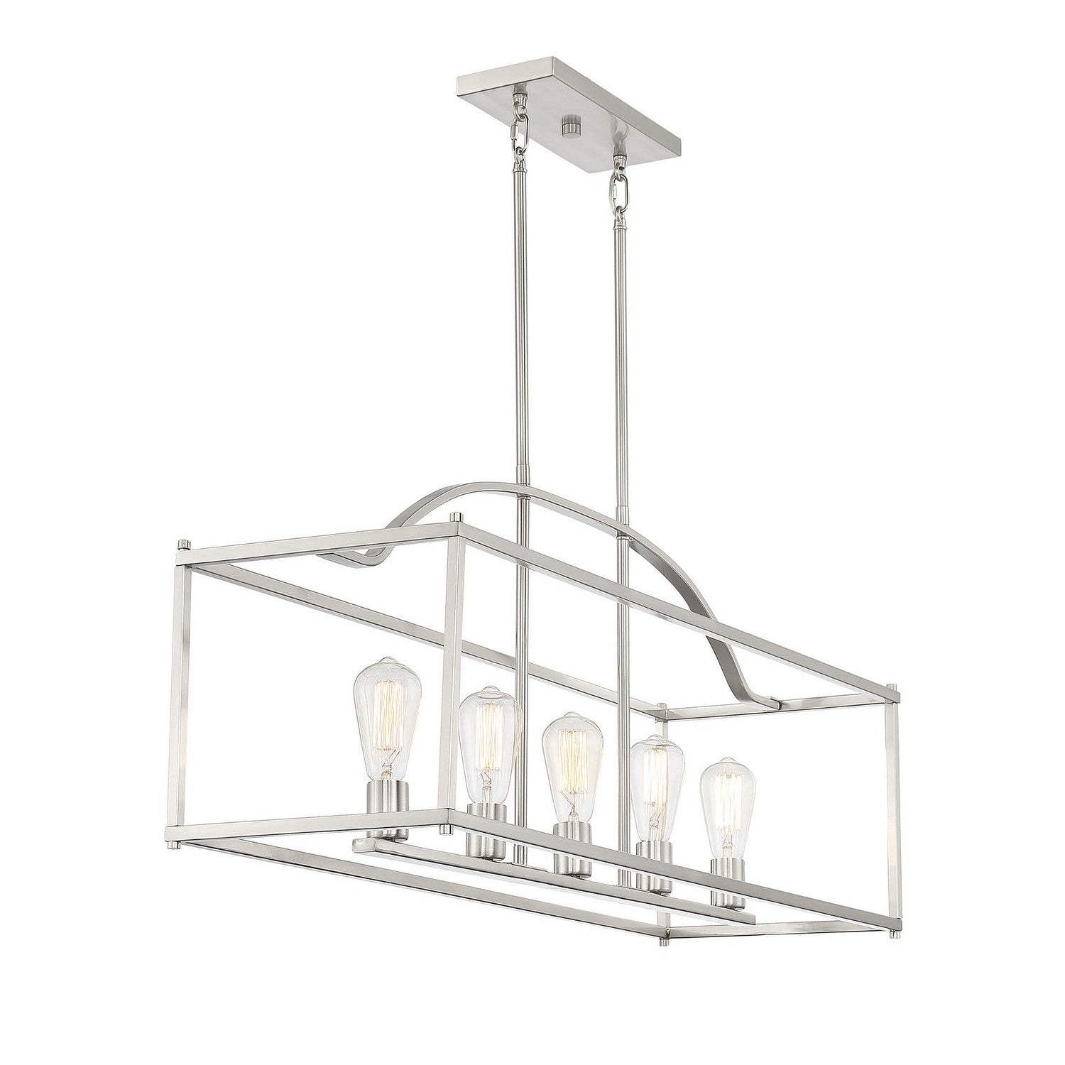 Savoy House - 1-190-5-SN - Five Light Linear Chandelier - Palladian - Satin Nickel