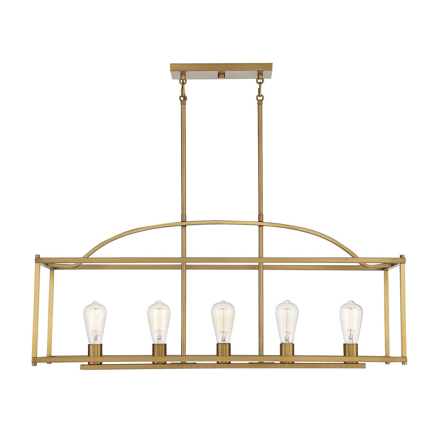 Savoy House - 1-190-5-322 - Five Light Linear Chandelier - Palladian - Warm Brass