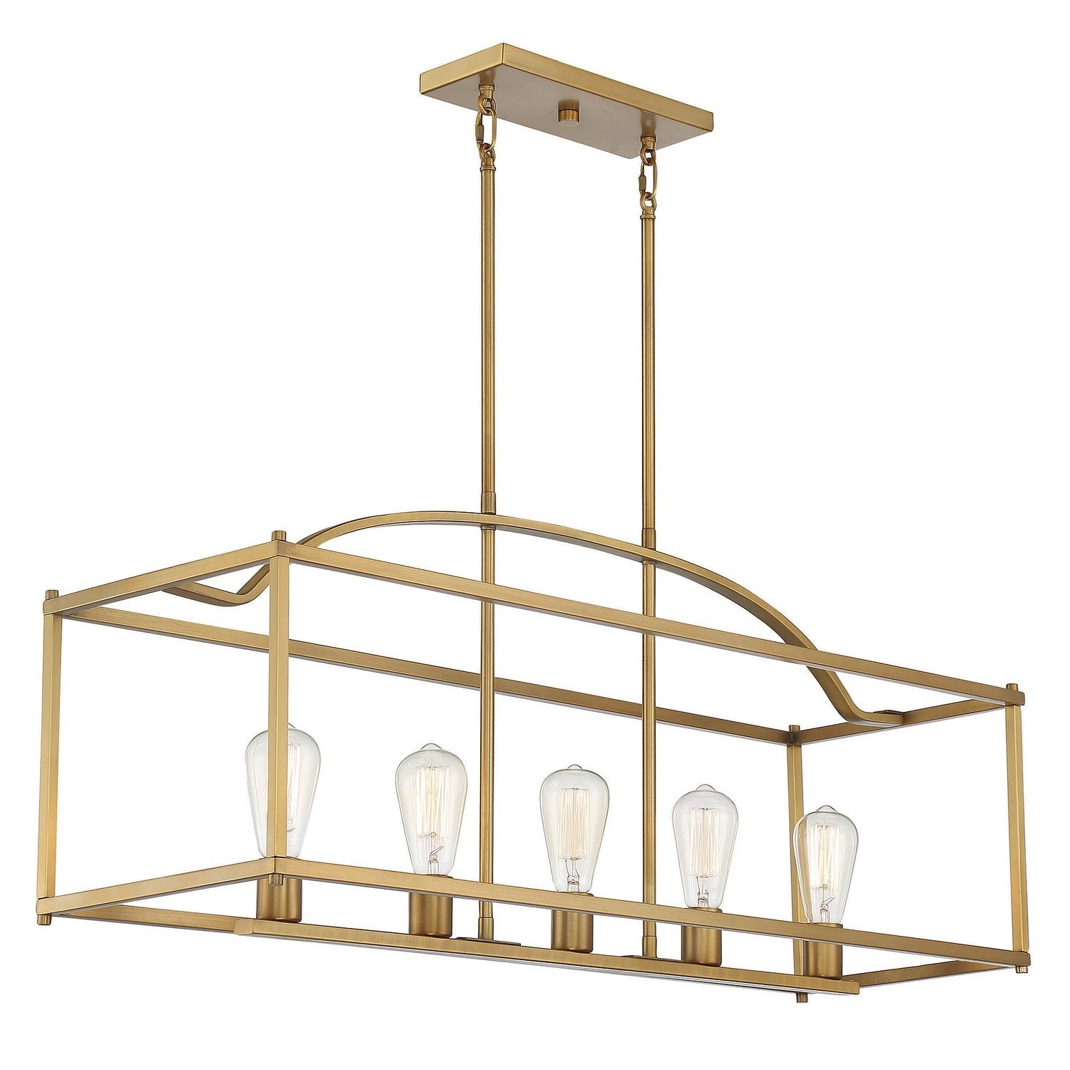 Savoy House - 1-190-5-322 - Five Light Linear Chandelier - Palladian - Warm Brass