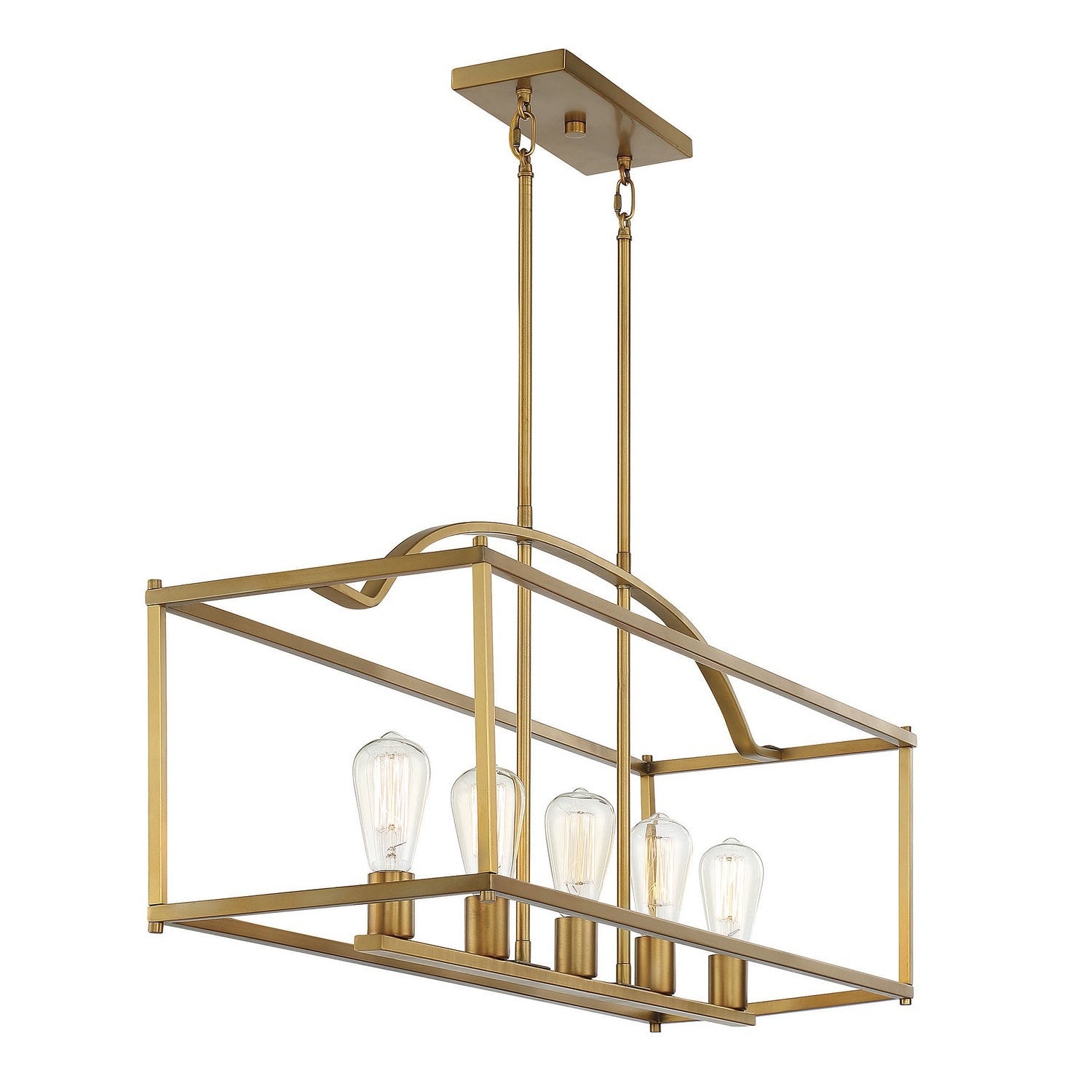 Savoy House - 1-190-5-322 - Five Light Linear Chandelier - Palladian - Warm Brass