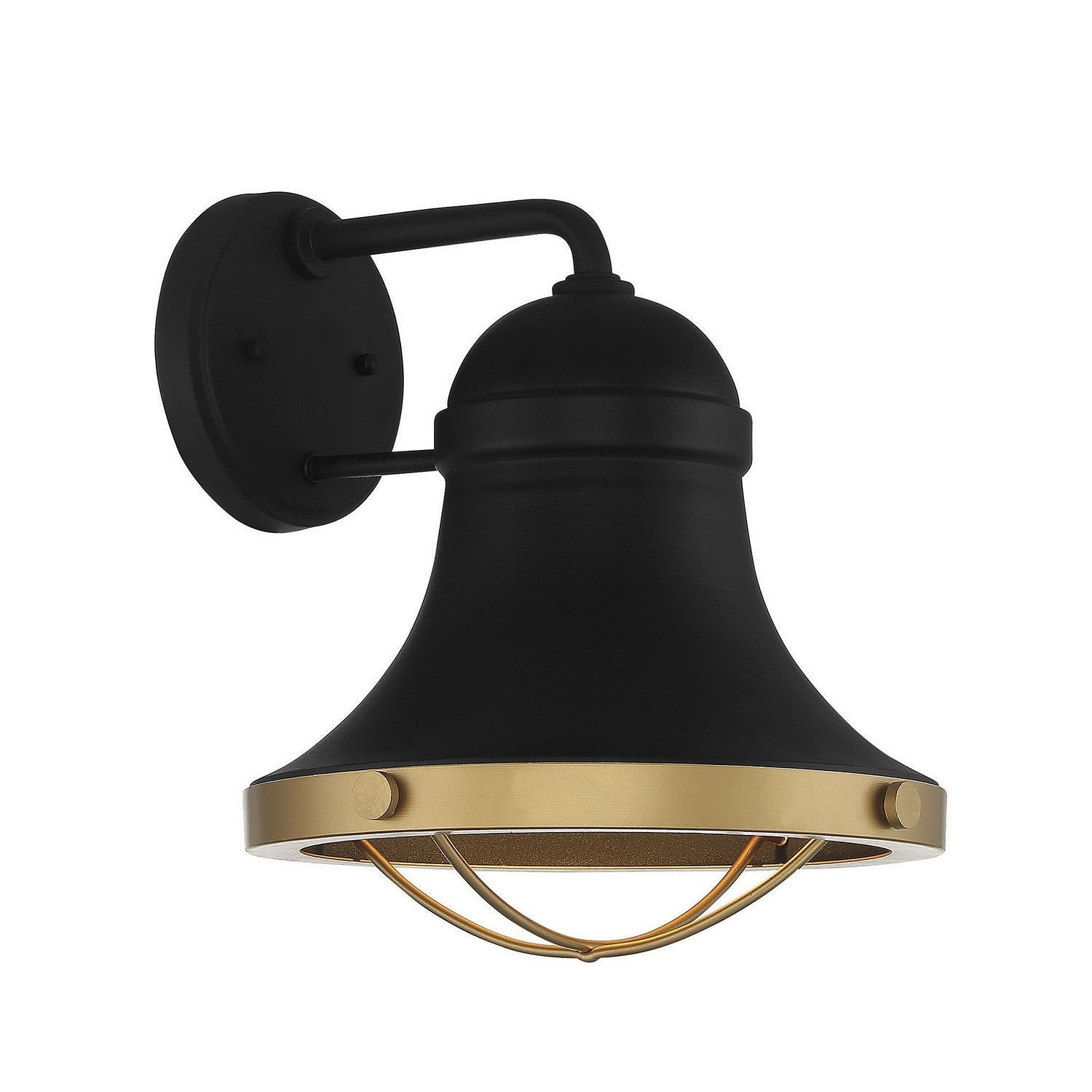 Savoy House - 5-179-137 - One Light Wall Sconce - Belmont - Textured Black with Warm Brass