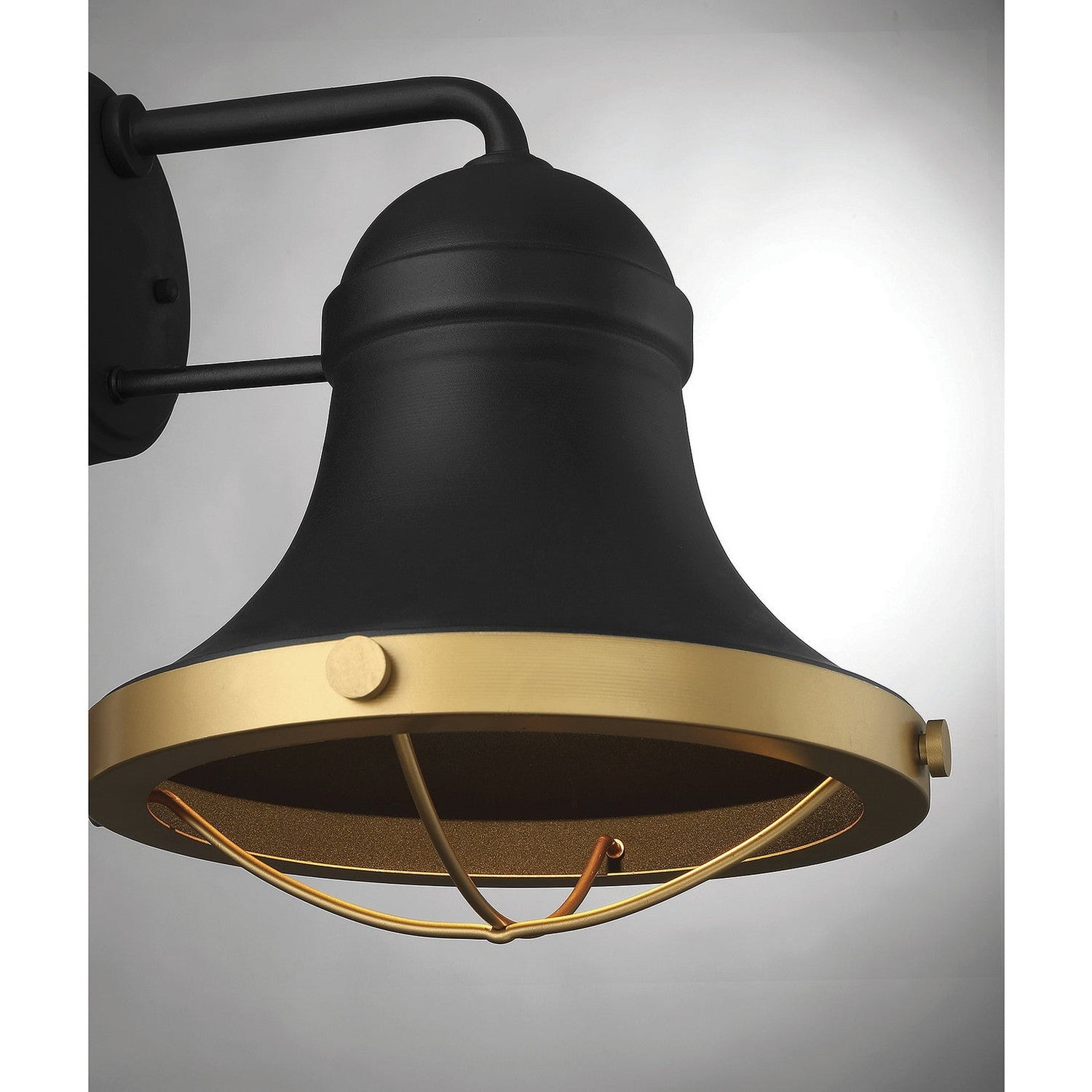 Savoy House - 5-179-137 - One Light Wall Sconce - Belmont - Textured Black with Warm Brass