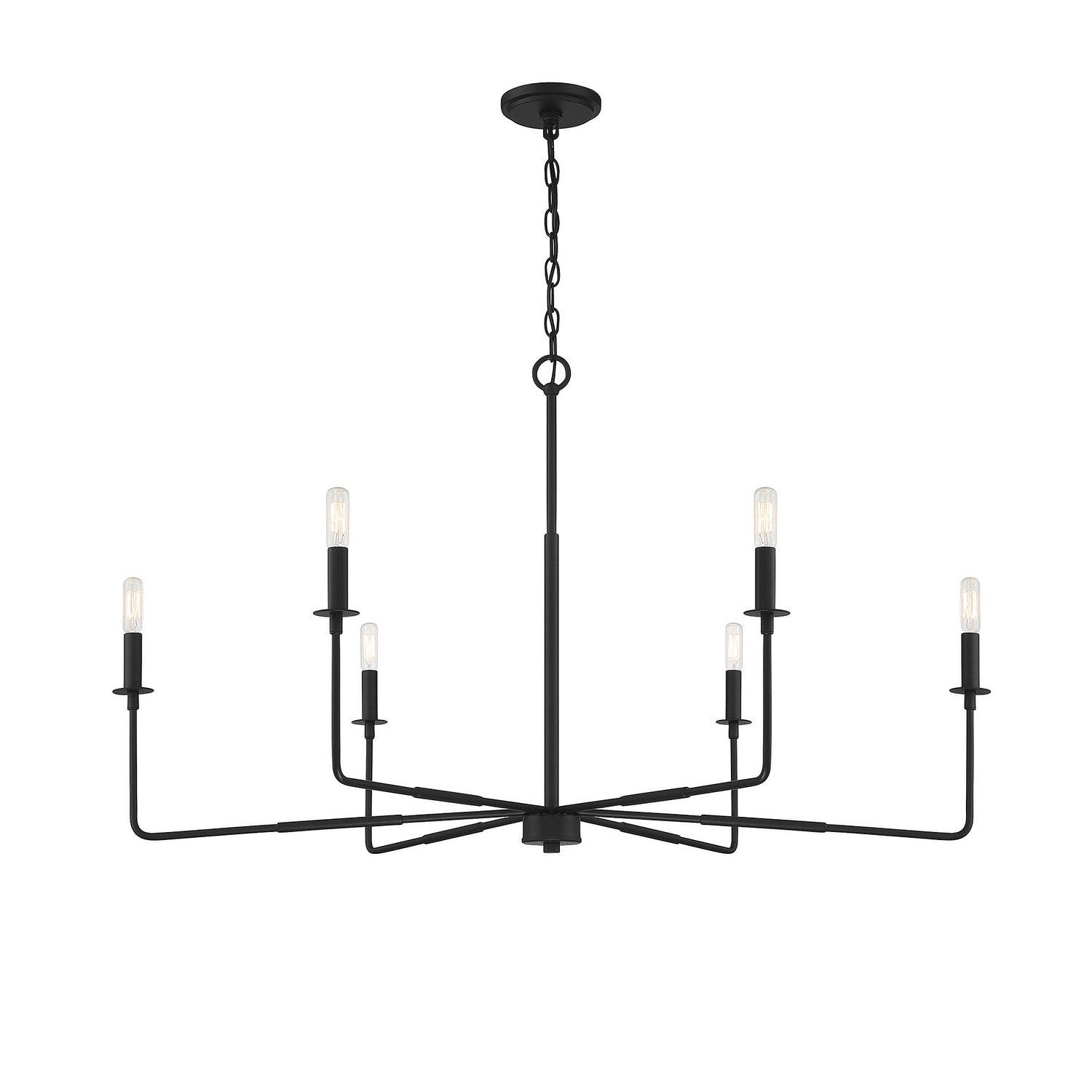 Savoy House - 1-2221-6-89 - Six Light Chandelier - Salerno - Matte Black