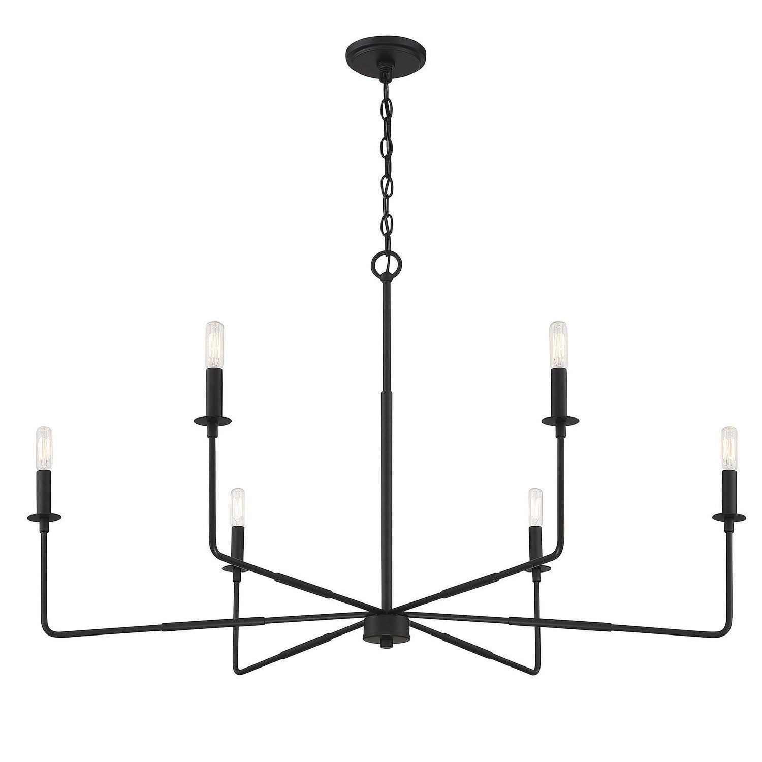 Savoy House - 1-2221-6-89 - Six Light Chandelier - Salerno - Matte Black
