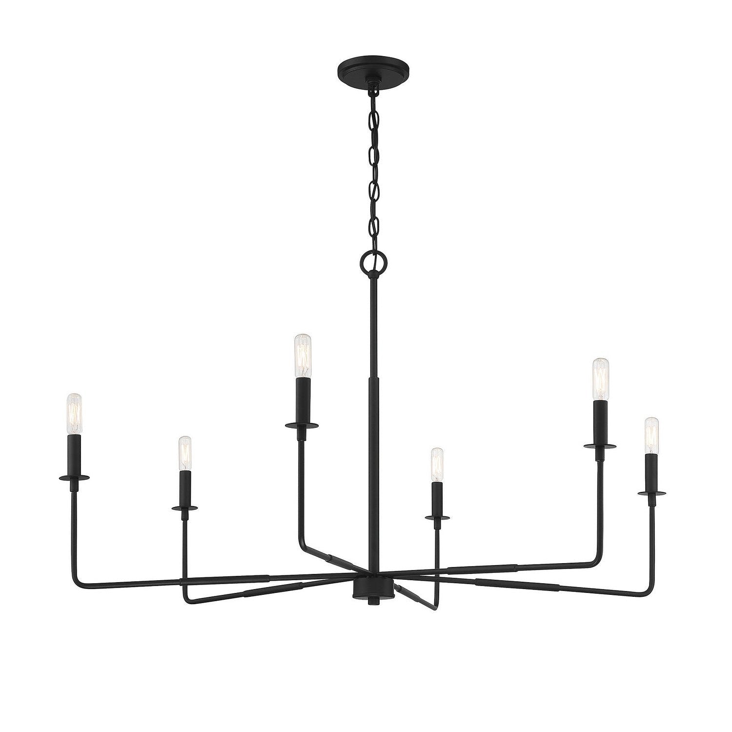 Savoy House - 1-2221-6-89 - Six Light Chandelier - Salerno - Matte Black