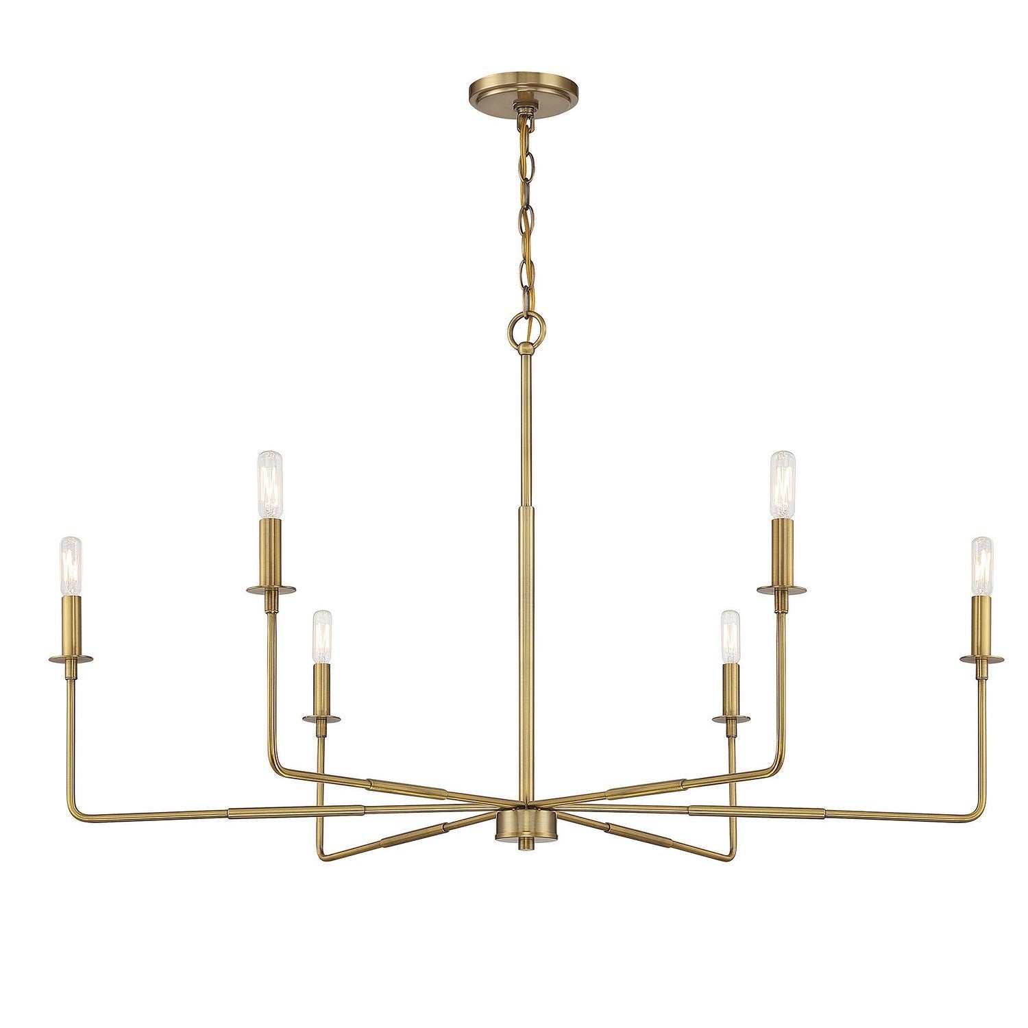 Savoy House - 1-2221-6-322 - Six Light Chandelier - Salerno - Warm Brass