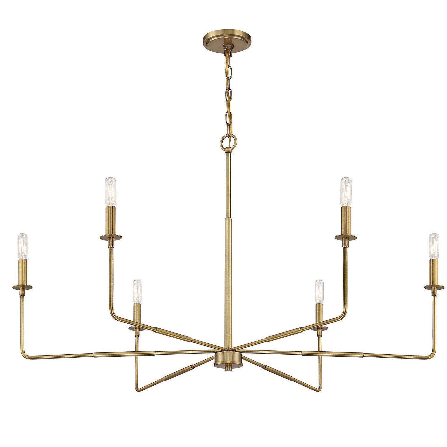Savoy House - 1-2221-6-322 - Six Light Chandelier - Salerno - Warm Brass