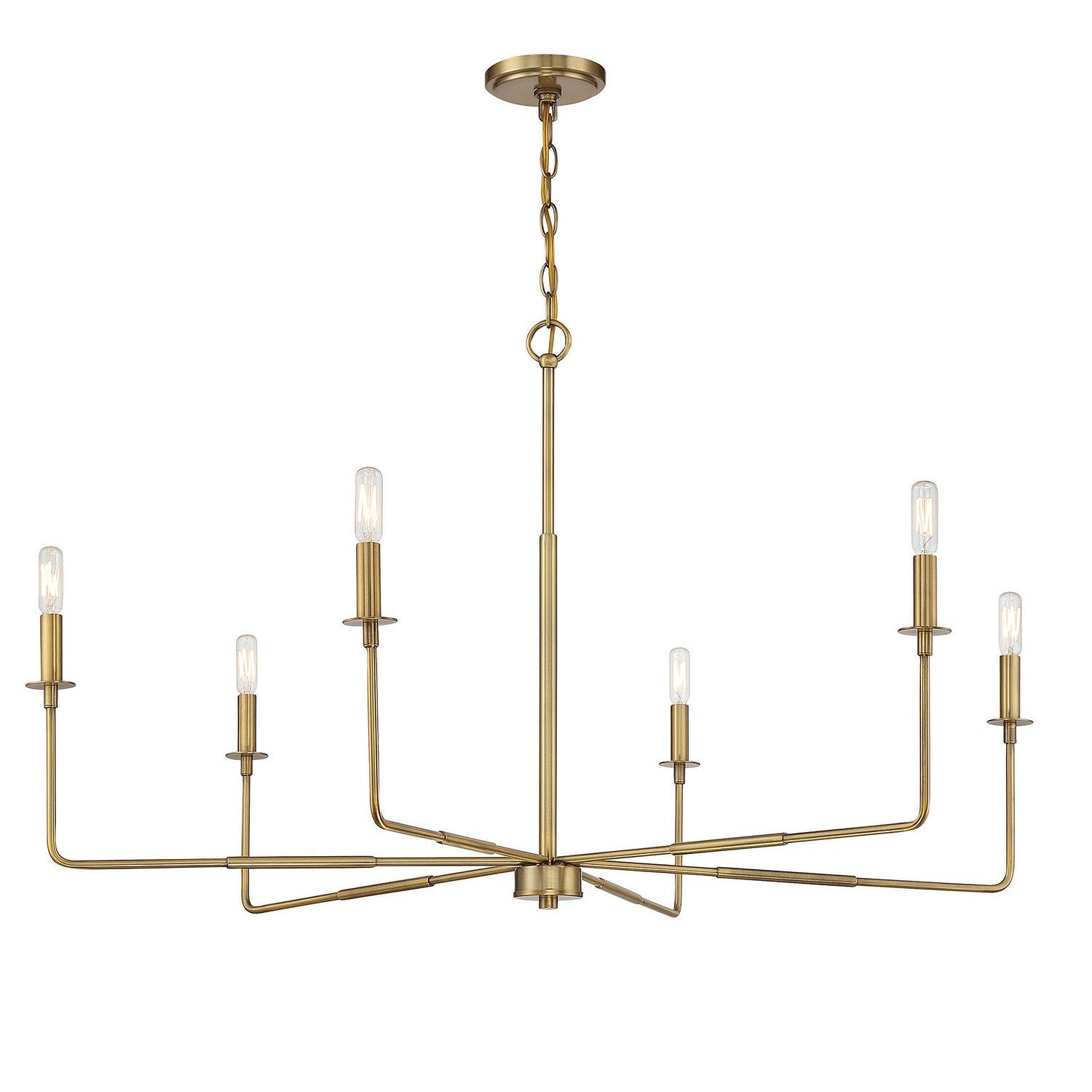 Savoy House - 1-2221-6-322 - Six Light Chandelier - Salerno - Warm Brass