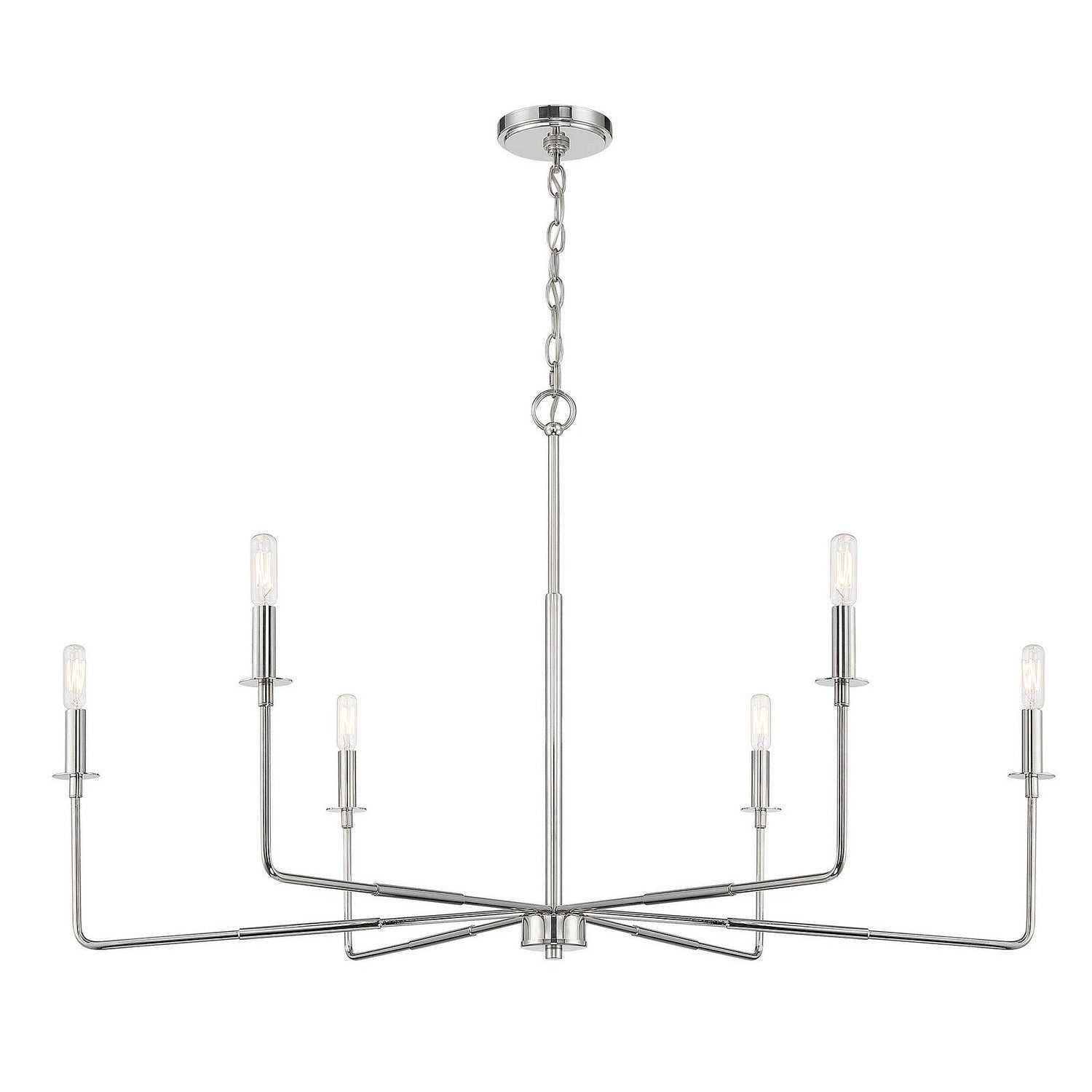 Savoy House - 1-2221-6-109 - Six Light Chandelier - Salerno - Polished Nickel